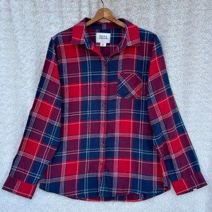 Field & Stream Women's Flannel Button Down Size Large‎